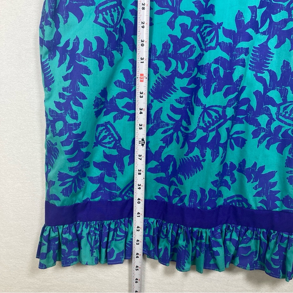 Hawaiian Heritage Women’s Sheath Dress 3/4 Raglan Sleeves Green Purple Sz6 - Picture 9 of 16